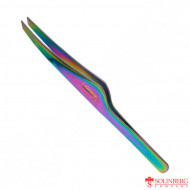 Пинцет для бровей Solinberg G808 наклонное окончание с четкими гранями, радужный (заводская заточка) Пинцет для бровей Solinberg G808 наклонное окончание с четкими гранями, радужный (заводская заточка)